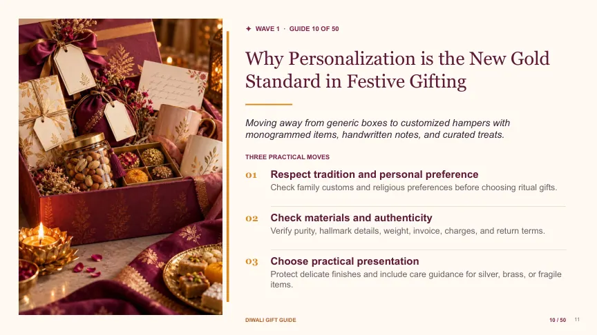 Diwali gift guide slide 10: Why Personalization is the New Gold Standard in Festive Gifting