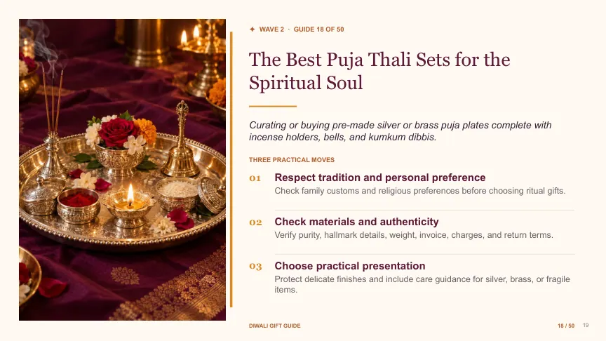 Diwali gift guide slide 18: The Best Puja Thali Sets for the Spiritual Soul