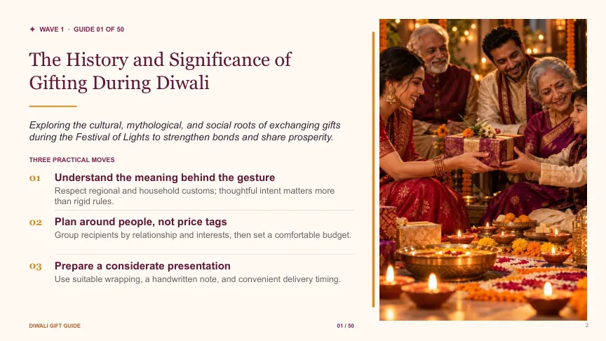 Diwali gift guide slide 1: The History and Significance of Gifting During Diwali