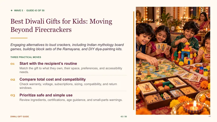 Diwali gift guide slide 43: Best Diwali Gifts for Kids: Moving Beyond Firecrackers