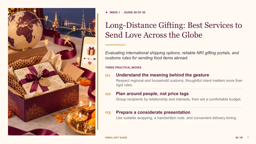 Diwali gift guide slide 8: Long-Distance Gifting: Best Services to Send Love Across the Globe