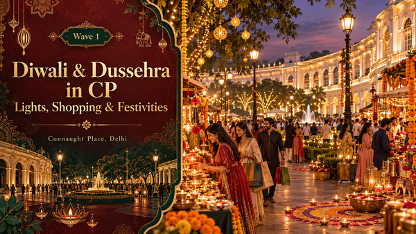 Diwali decorations in Connaught Place Delhi