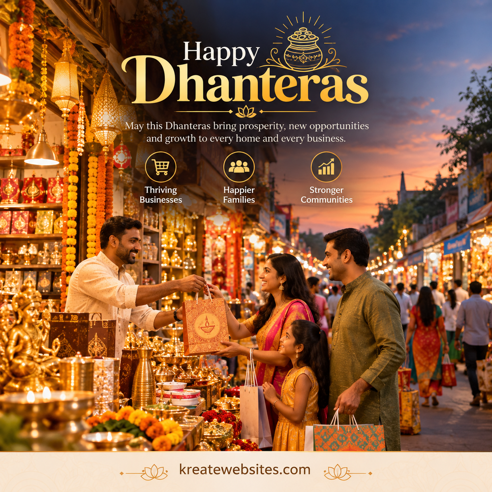 Golden Dhanteras Market Celebration - Dhanteras greeting image
