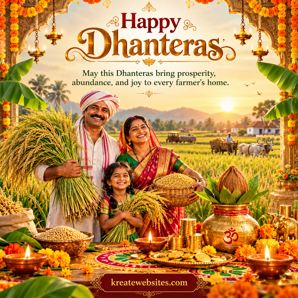 Golden Harvest Dhanteras Celebration - Dhanteras greeting image