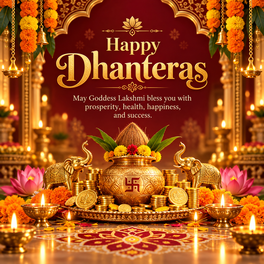 Happy Dhanteras festive greeting
