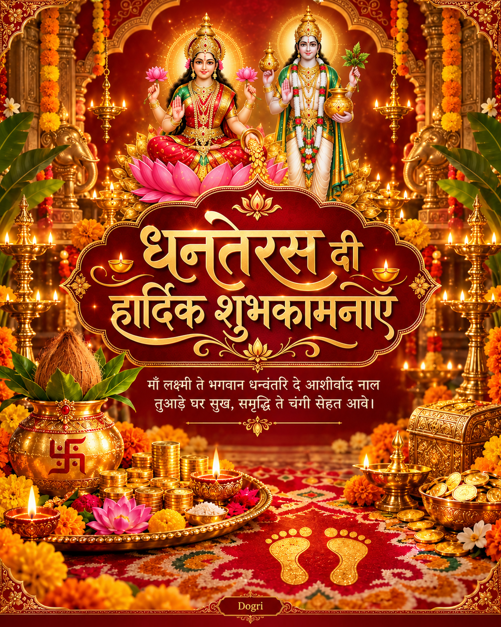 Dhanteras Card Dogri - Dhanteras greeting image
