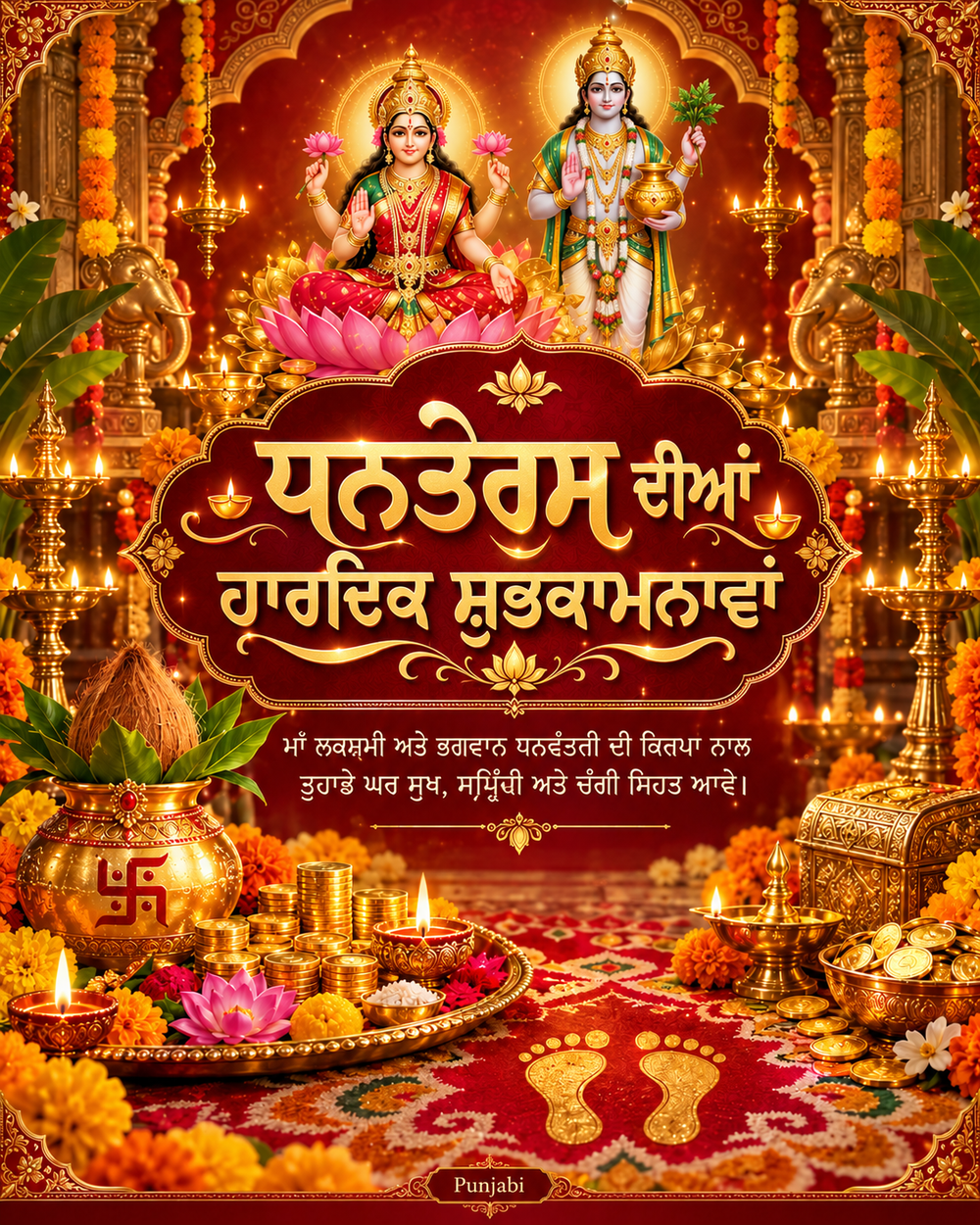 Dhanteras Card Punjabi - Dhanteras greeting image