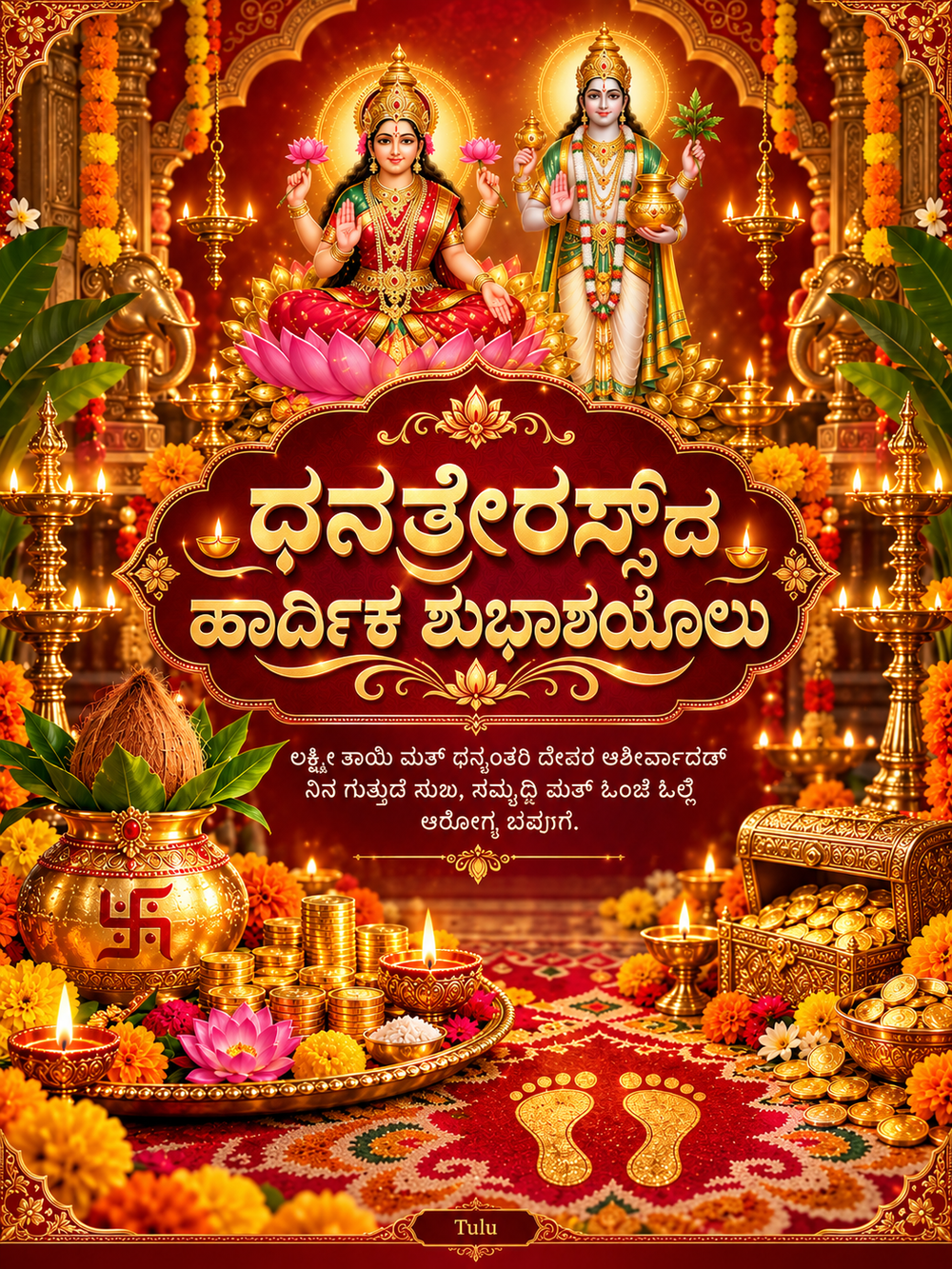 Dhanteras Card Tulu - Dhanteras greeting image