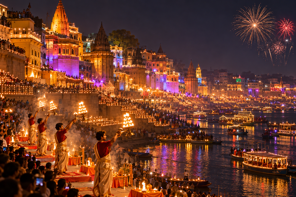Varanasi Dev Deepawali riverfront lights