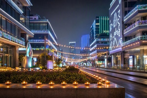 Modern Diwali lighting decoration