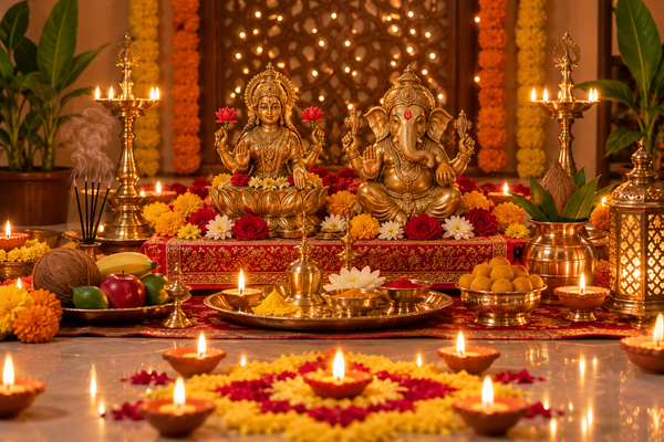 Traditional Diwali Puja observance