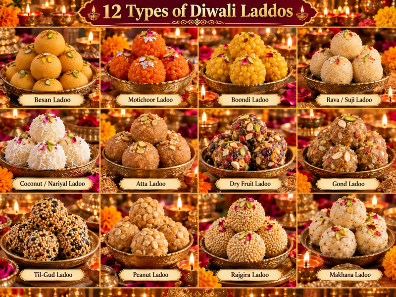 Festive laddoo sweets offered for Diwali gifting