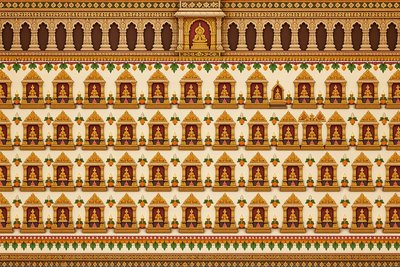 Artwork from the Golu doll displays collection
