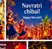 Mizo Navratri greeting card